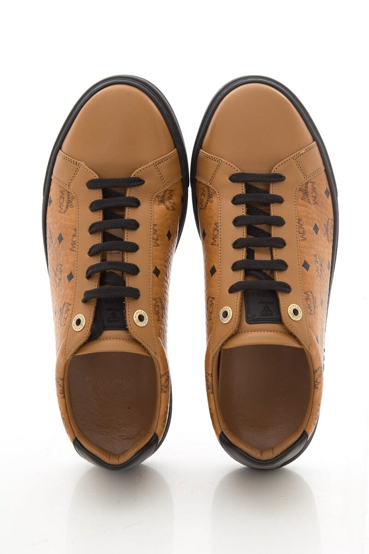 MCM Monogram Leather Sneakers SZ 41
