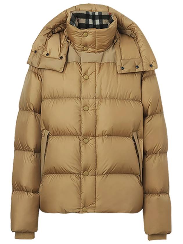 Burberry Detachable Sleeve Hooded Padding Beige