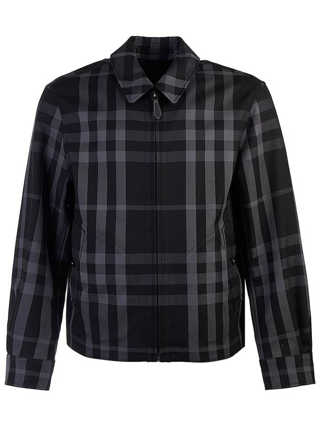 Burberry Check Reversible Harrington Jacket Mid Grey