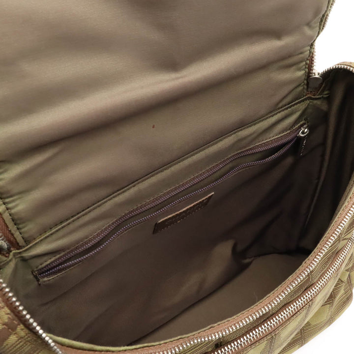 Top Quality Chanel New Label Line Rucksack Backpack 2WAY Nylon Jaguar Leather Curry A15958