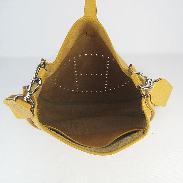 Hermes Evelyne I handbag H6309 yellow silver