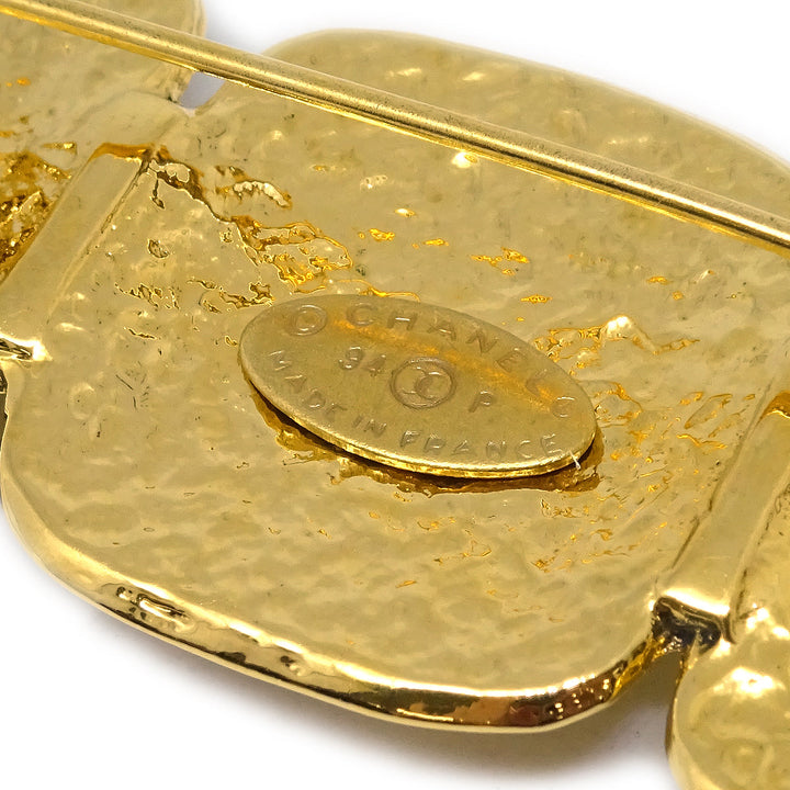 Top Quality Chanel Triple CC Brooch Pin Gold 94P