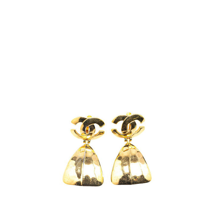 Top Quality Chanel Vintage Coco Mark Triangle Earrings