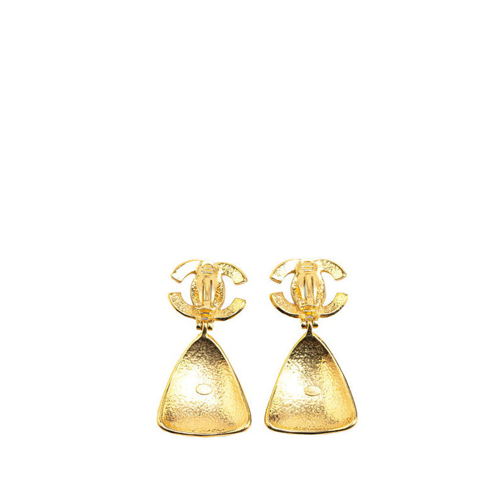 Top Quality Chanel Vintage Coco Mark Triangle Earrings