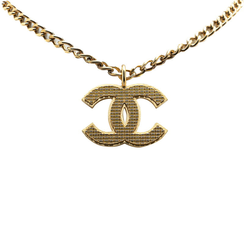 Top Quality Chanel Vintage Coco Mark Necklace Gold