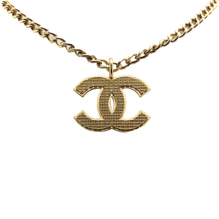 Top Quality Chanel Vintage Coco Mark Necklace Gold