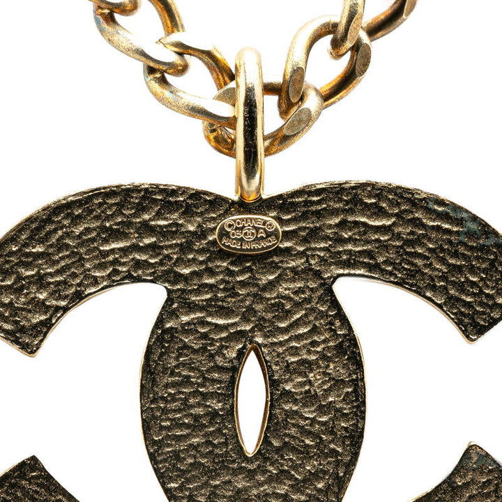 Top Quality Chanel Vintage Coco Mark Necklace Gold