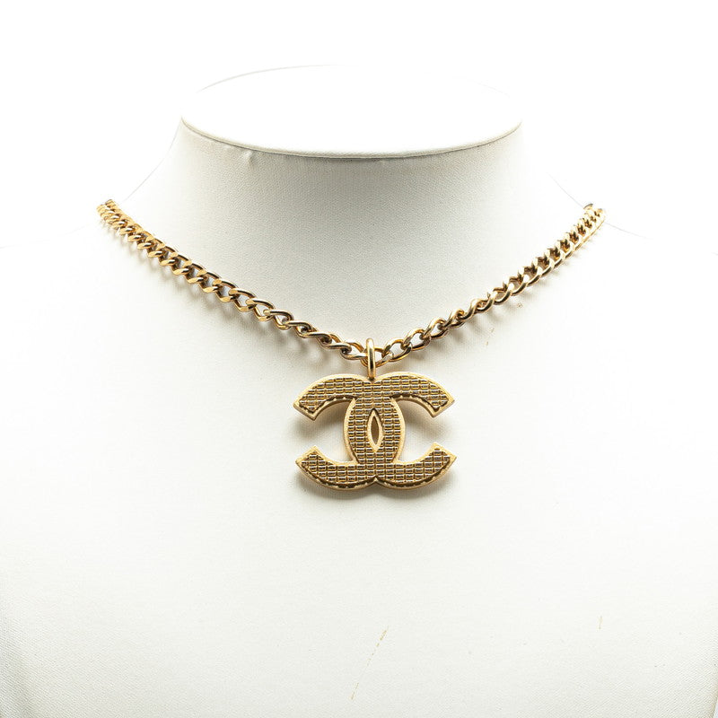 Top Quality Chanel Vintage Coco Mark Necklace Gold
