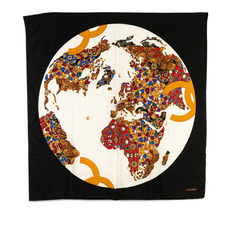 Top Quality Chanel Silk Scarf with Coco Mark and Jewel Motif