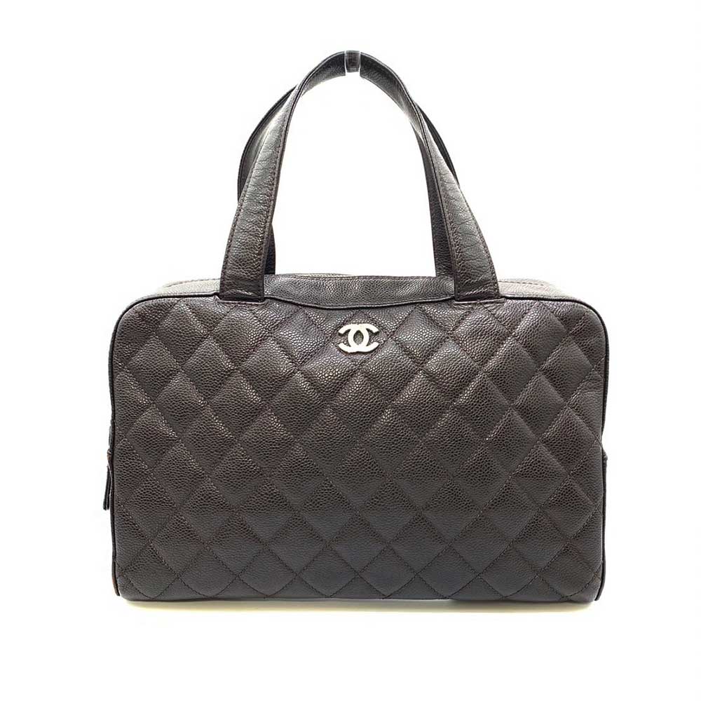 Top Quality Chanel Caviar Skin Matelasse Mini Boston Bag