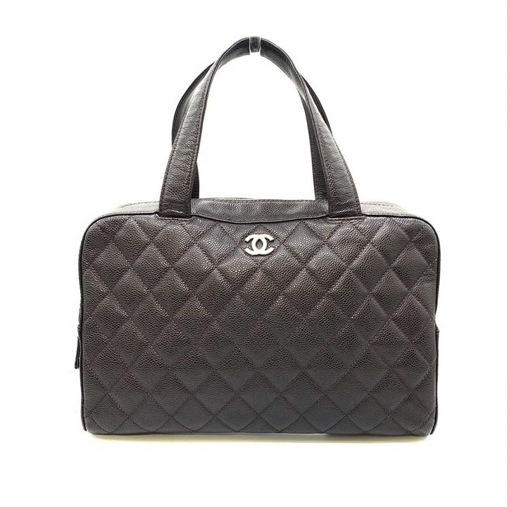 Top Quality Chanel Caviar Skin Matelasse Mini Boston Bag