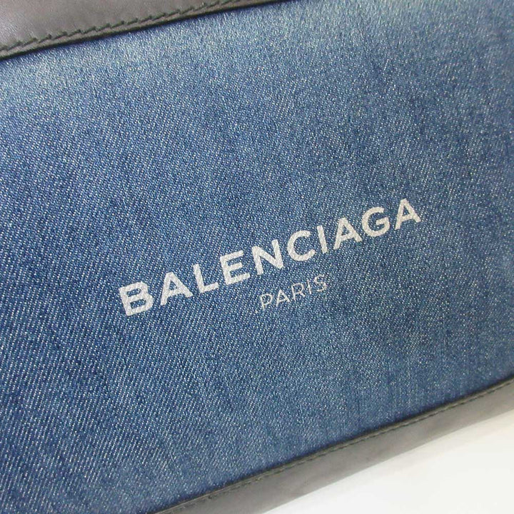 Top Quality Balenciaga Denim Canvas Leather Clutch Bag