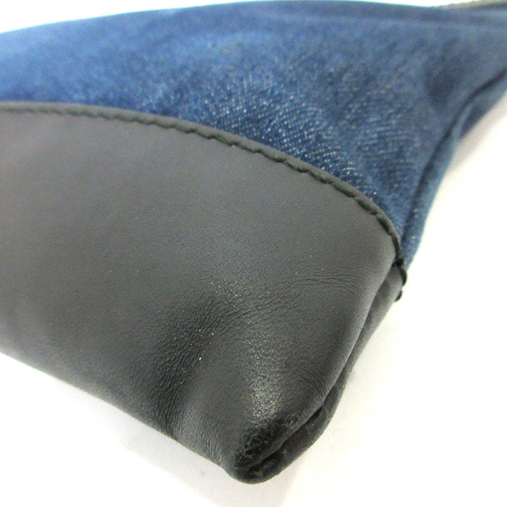 Top Quality Balenciaga Denim Canvas Leather Clutch Bag
