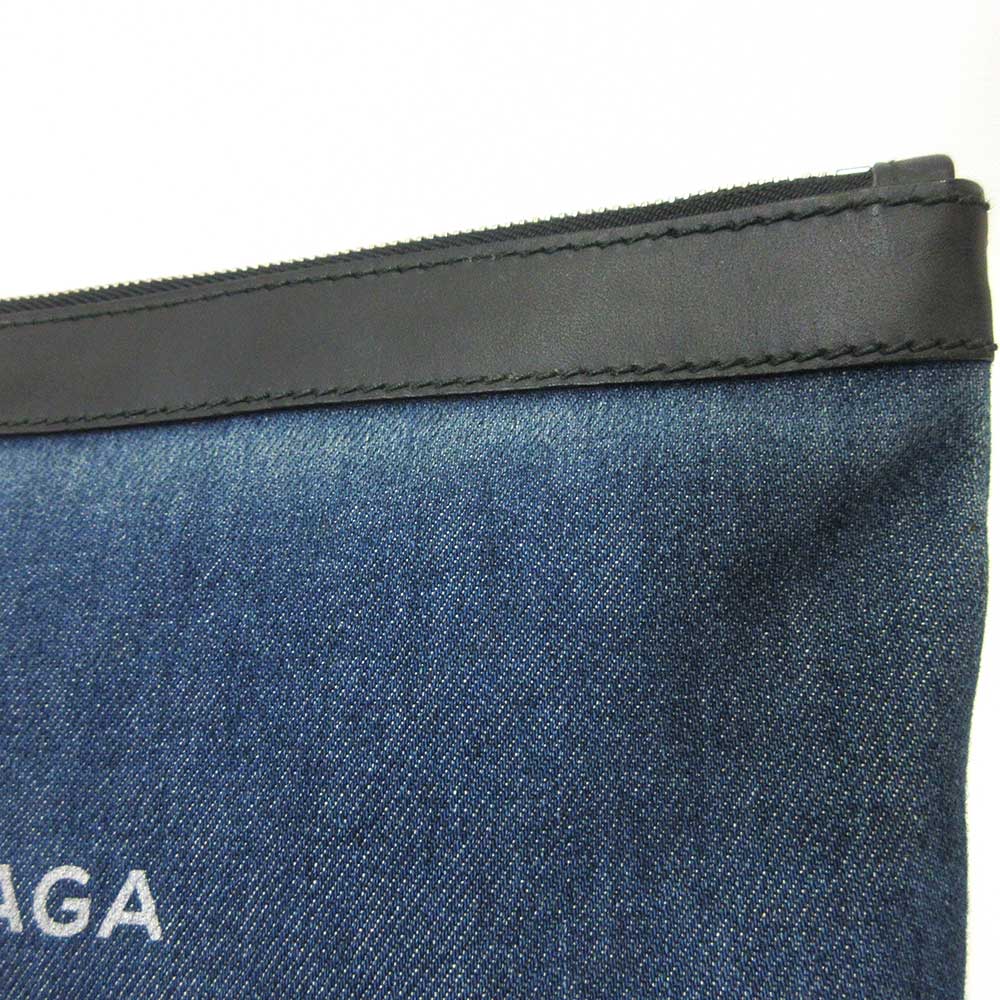Top Quality Balenciaga Denim Canvas Leather Clutch Bag