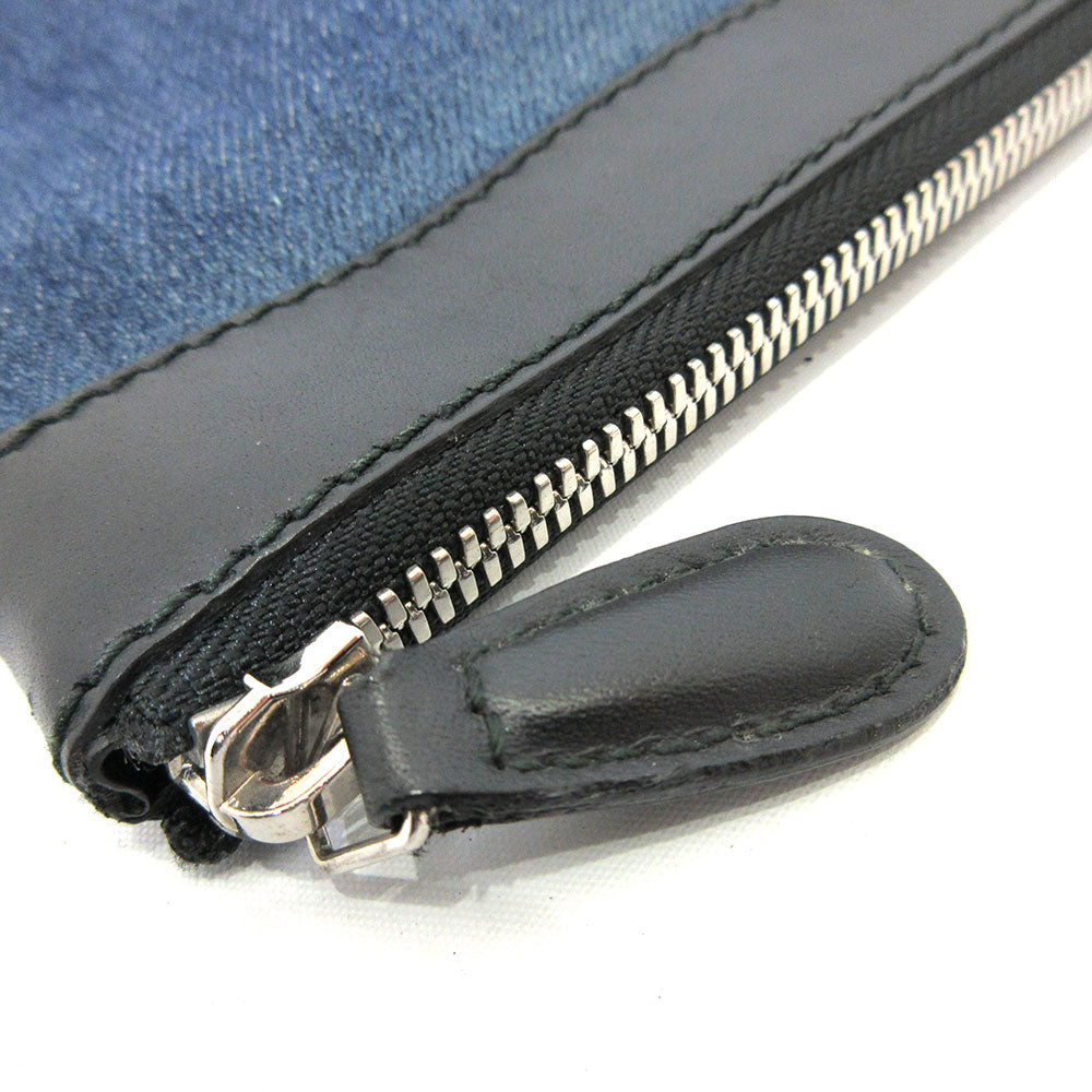 Top Quality Balenciaga Denim Canvas Leather Clutch Bag