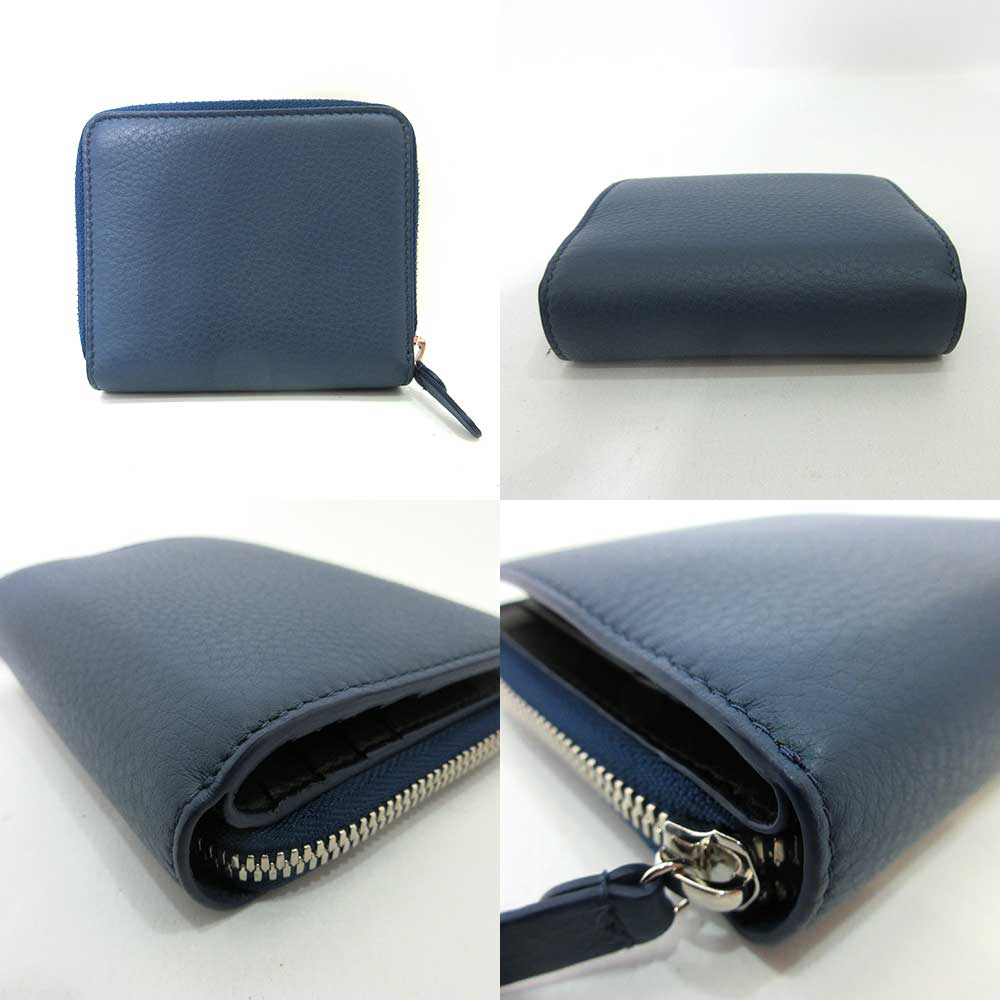 Top Quality Balenciaga Leather Mini Wallet Blue