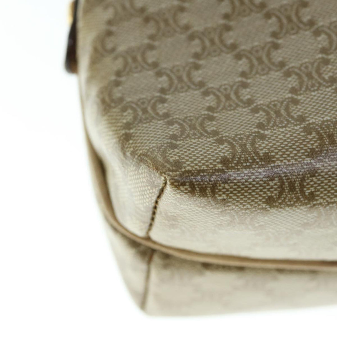 Celine Macadam Canvas Shoulder Bag Beige Auth 60008