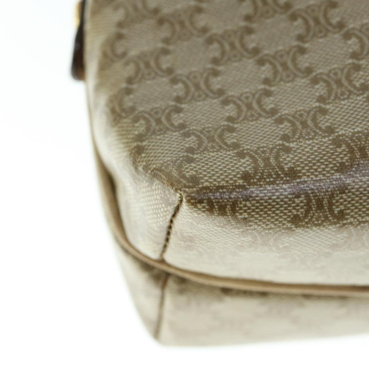 Celine Macadam Canvas Shoulder Bag Beige Auth 60008