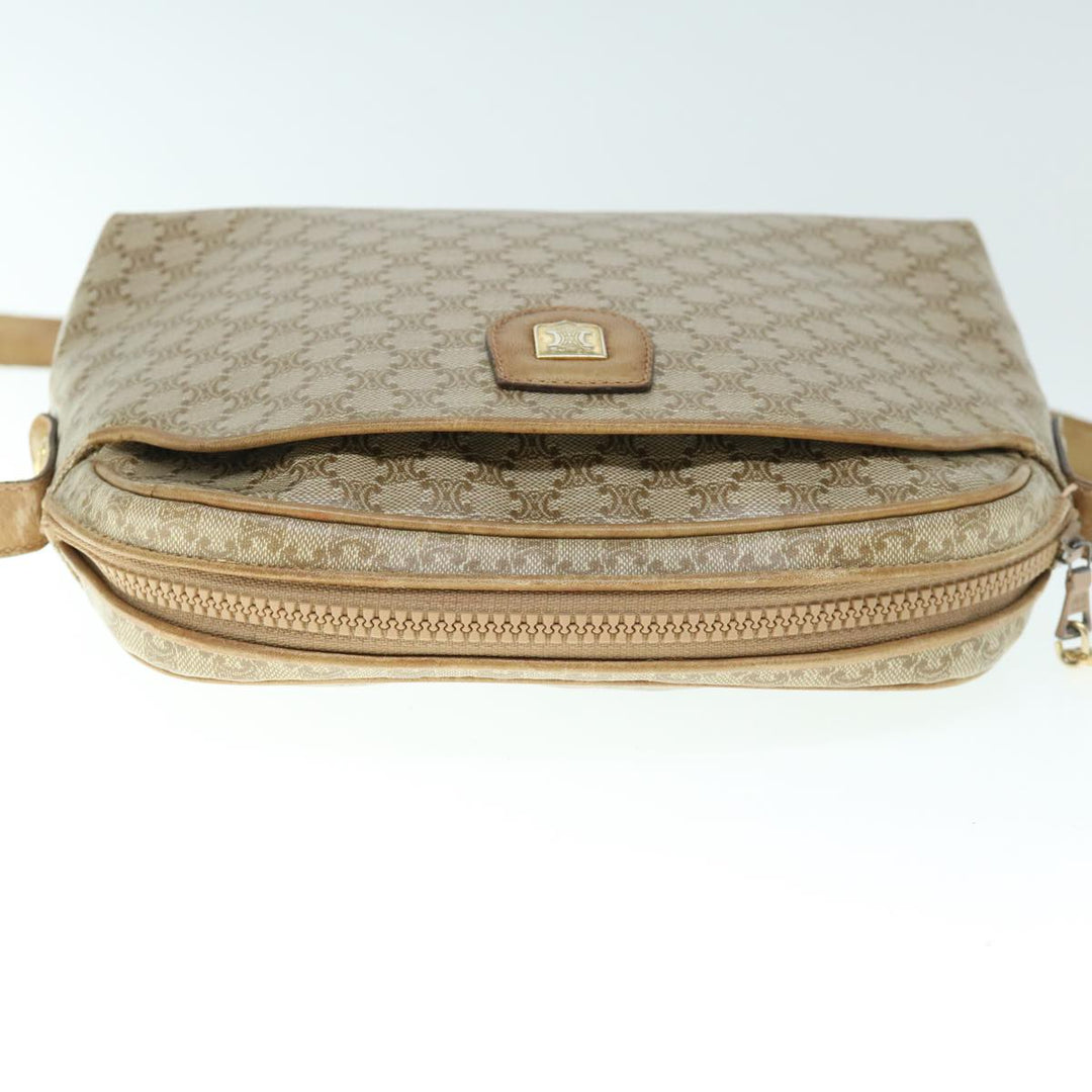 Celine Macadam Canvas Shoulder Bag Beige Auth 60008