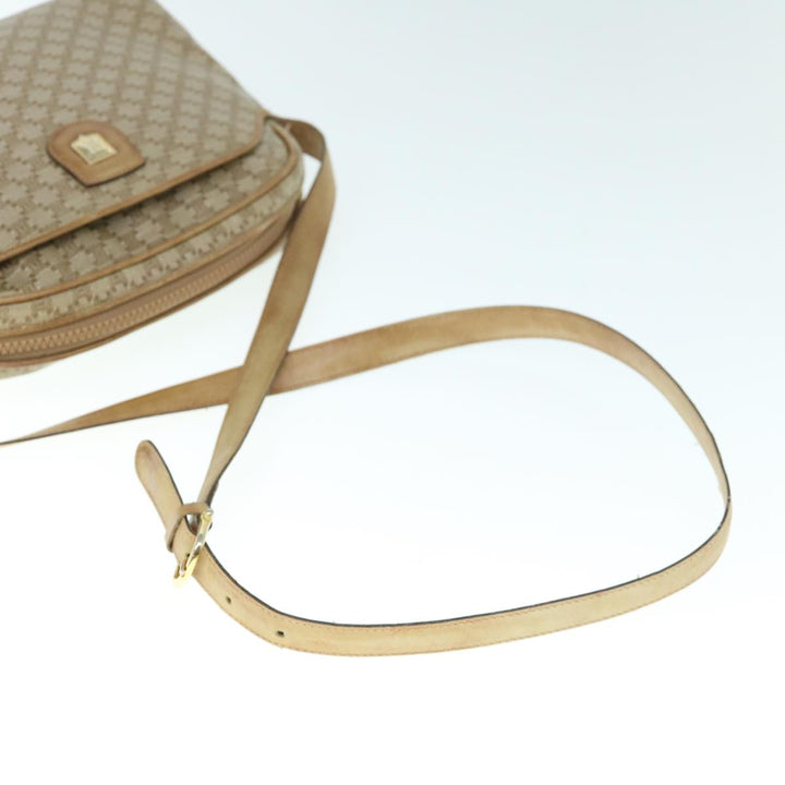 Celine Macadam Canvas Shoulder Bag Beige Auth 60008