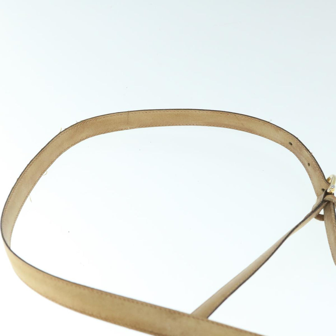 Celine Macadam Canvas Shoulder Bag Beige Auth 60008