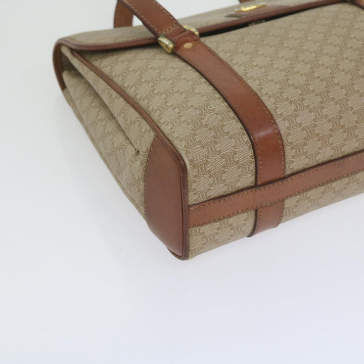 Celine Macadam Canvas Shoulder Bag Beige Auth 60074