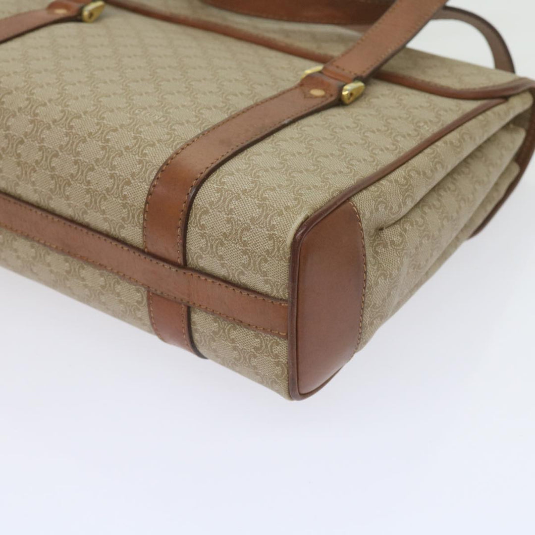 Celine Macadam Canvas Shoulder Bag Beige Auth 60074