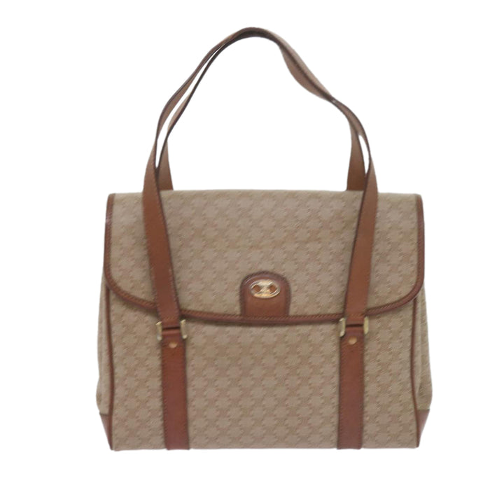 Celine Macadam Canvas Shoulder Bag Beige Auth 60074
