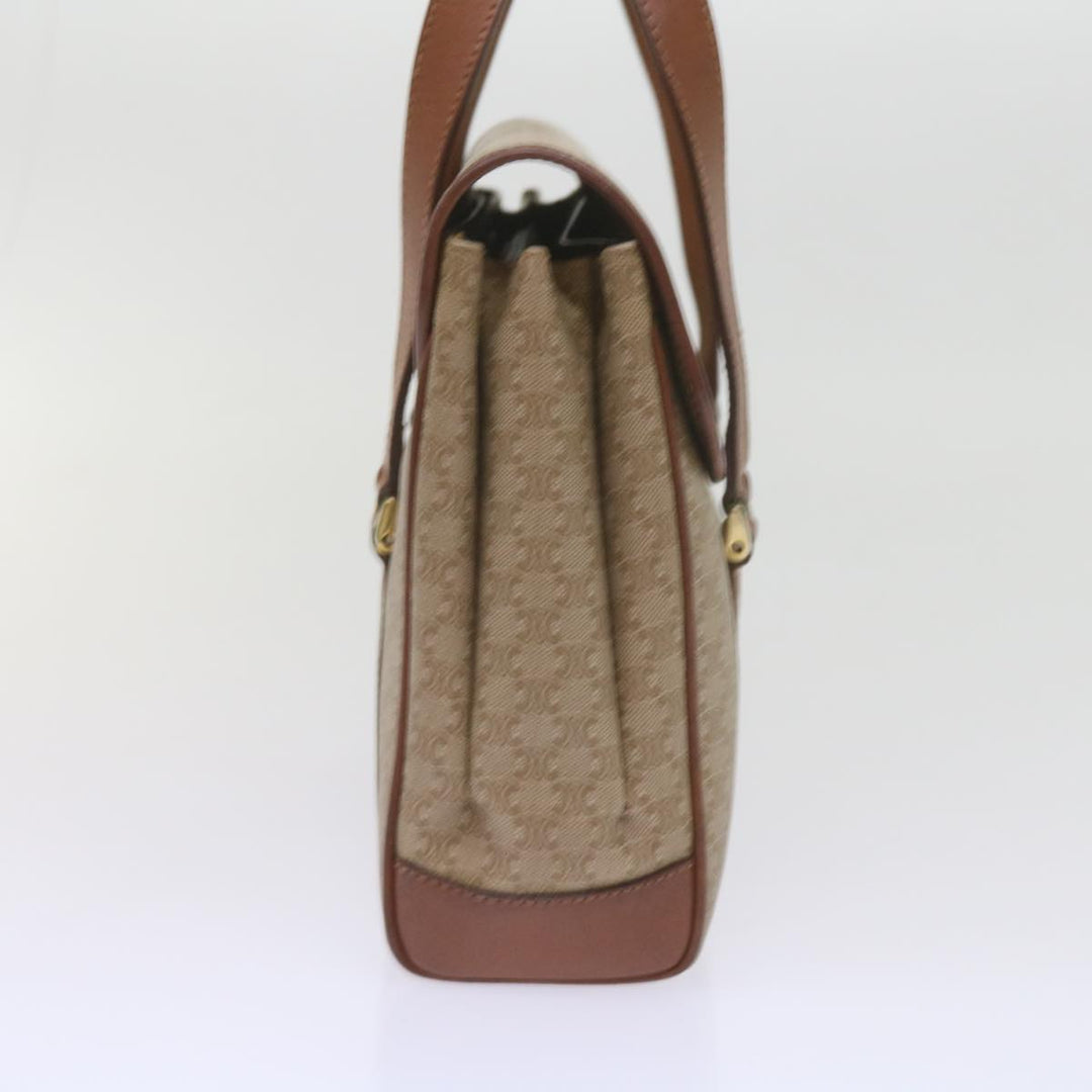 Celine Macadam Canvas Shoulder Bag Beige Auth 60074