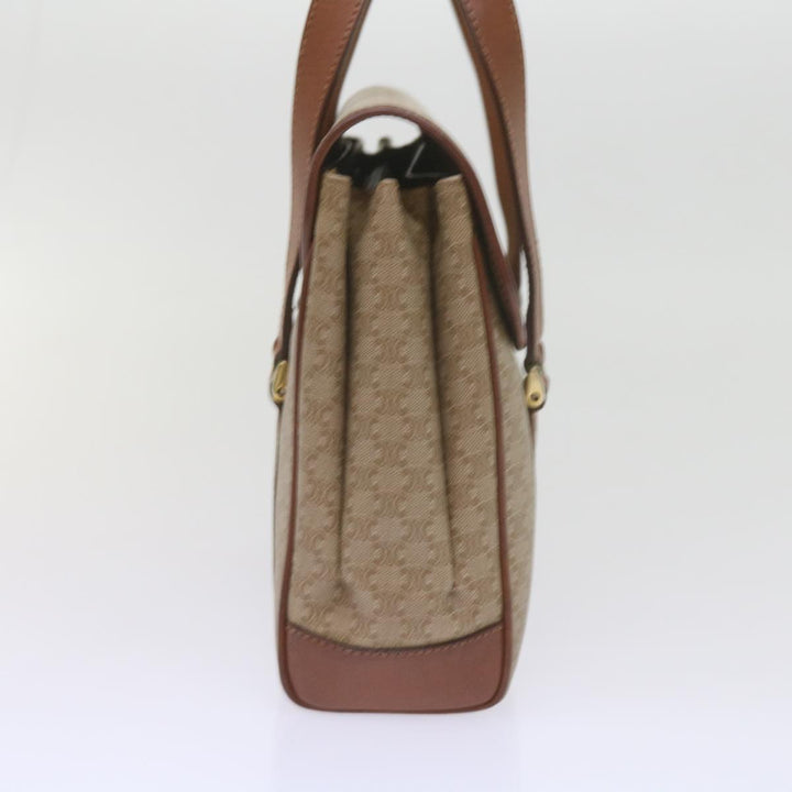 Celine Macadam Canvas Shoulder Bag Beige Auth 60074