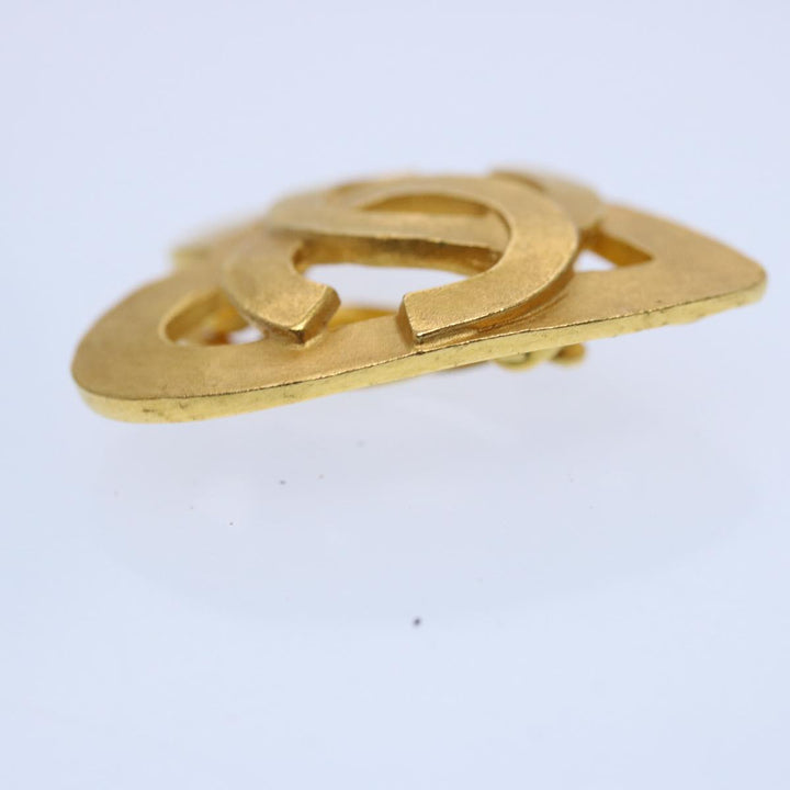 Top Quality Chanel heart Earring Gold Tone CC Auth 60077A