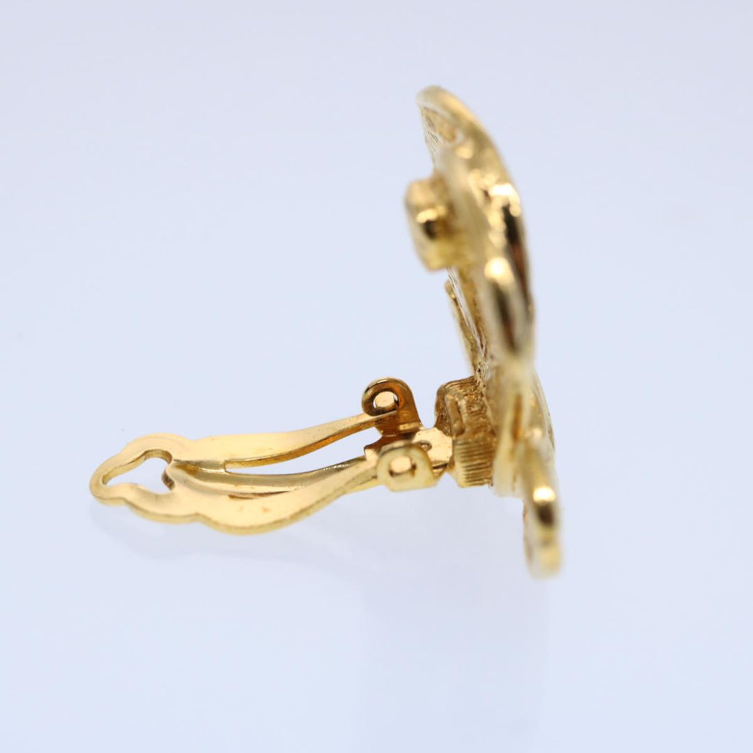 Top Quality Chanel COCO Mark Earring Gold Tone CC Auth 60078A