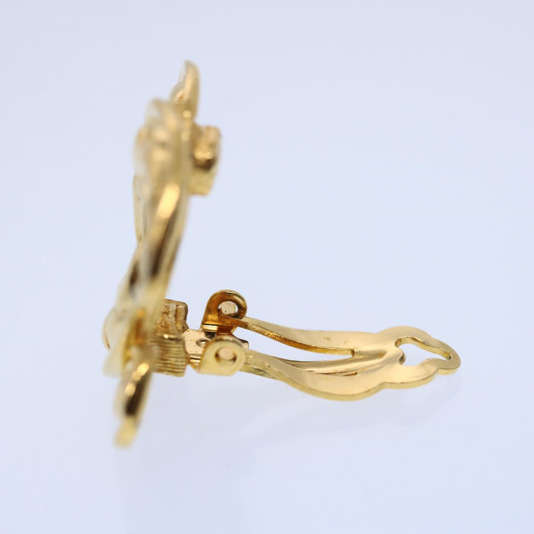 Top Quality Chanel COCO Mark Earring Gold Tone CC Auth 60078A