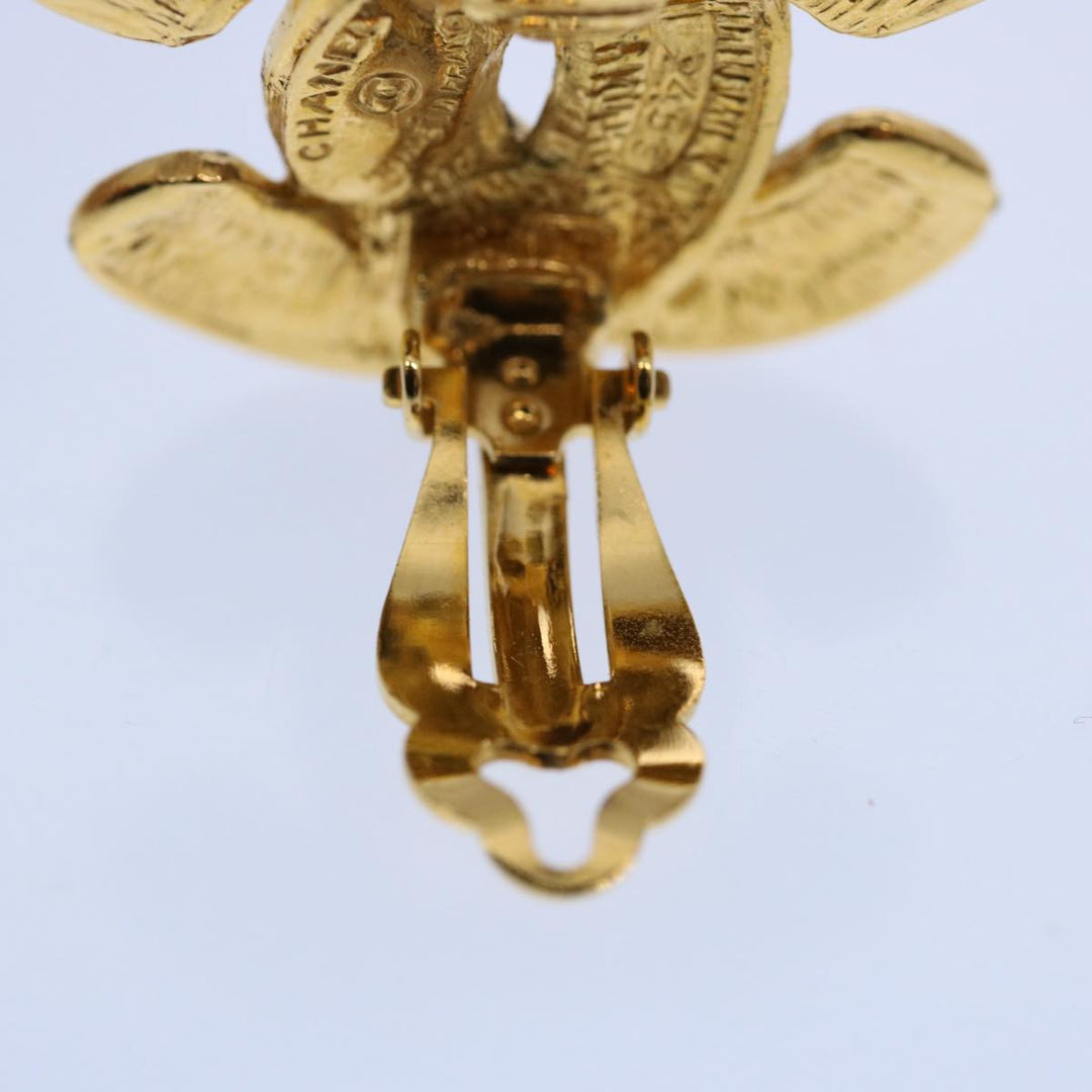 Top Quality Chanel COCO Mark Earring Gold Tone CC Auth 60078A