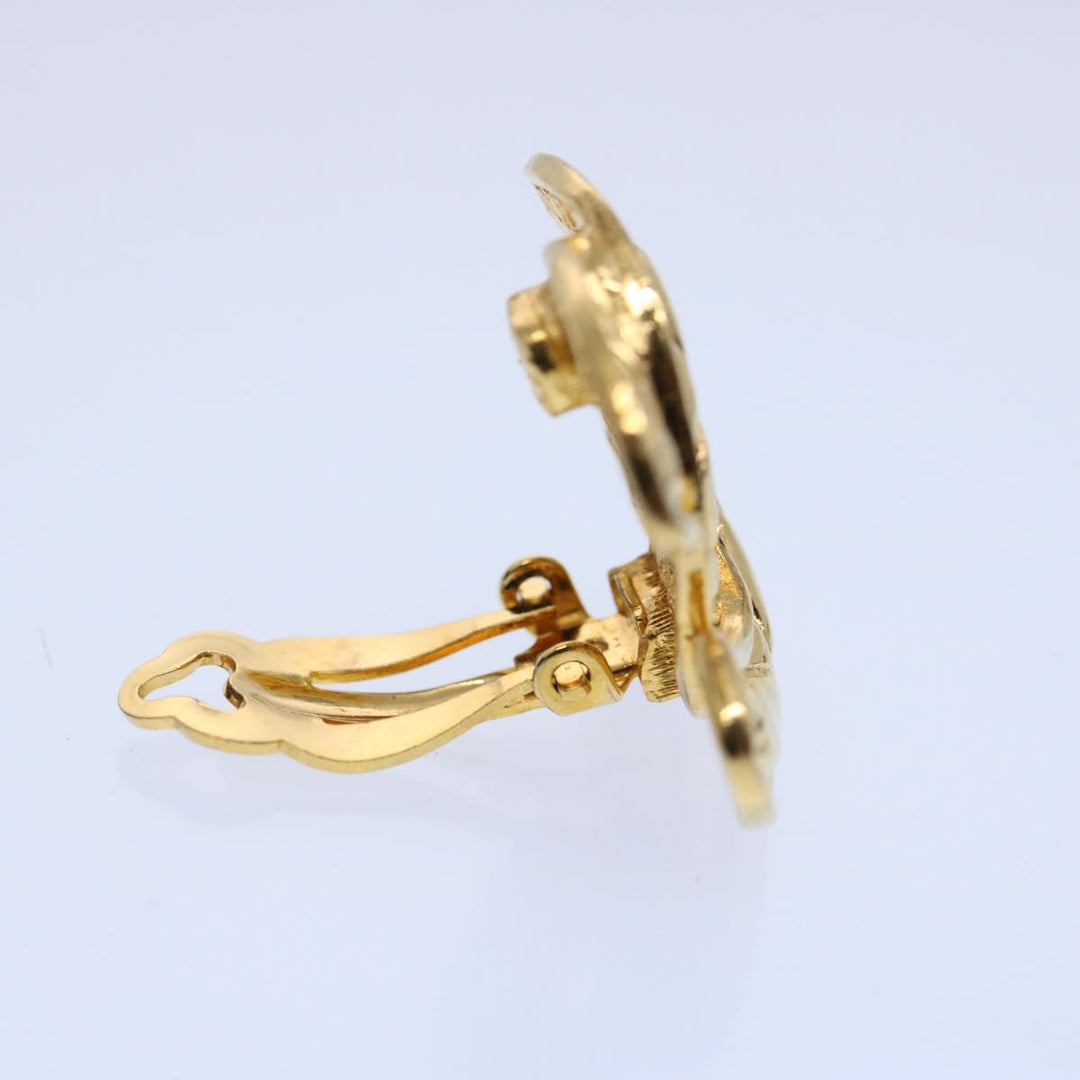 Top Quality Chanel COCO Mark Earring Gold Tone CC Auth 60078A