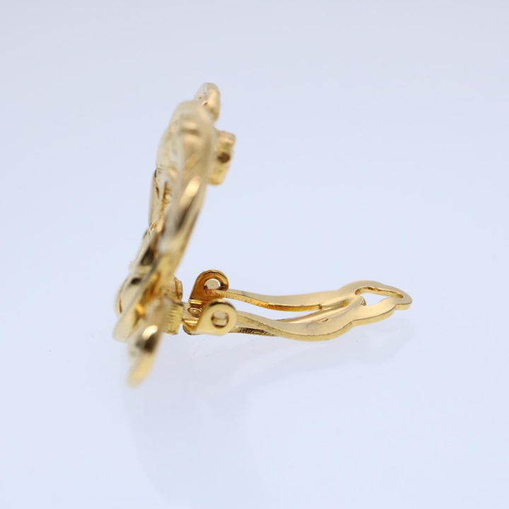 Top Quality Chanel COCO Mark Earring Gold Tone CC Auth 60078A