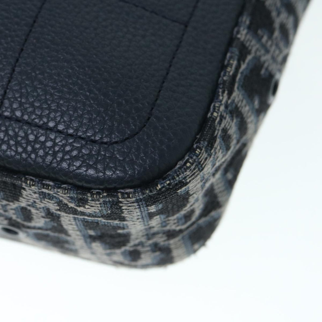 CHRISTIAN Top quality Dior Trotter Canvas Shoulder Bag Navy Auth 60082A