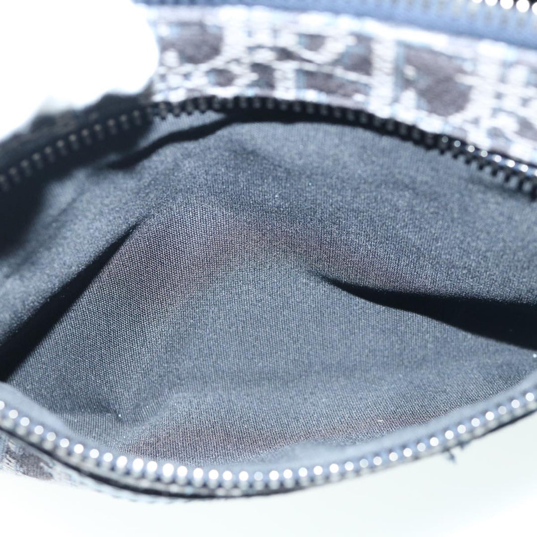 CHRISTIAN Top quality Dior Trotter Canvas Shoulder Bag Navy Auth 60082A