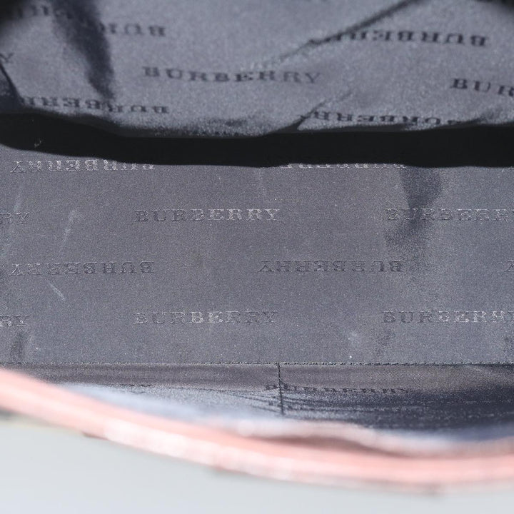 Burberry Nova Check Shoulder Bag Nylon Canvas Beige Auth 60156