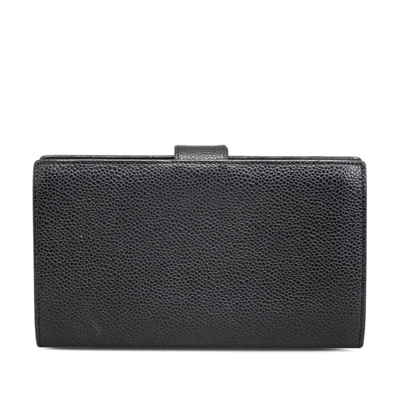 Top Quality Chanel Coco Double Fold Wallet Black Caviar S  Chanel