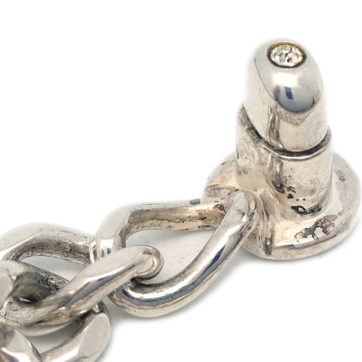 Top Quality Chanel Turnlock Chain Bracelet Silver Rhinestone 96A