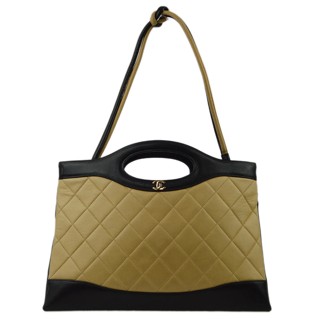 Top Quality Chanel Beige Calfskin Cambon Ligne Tote Handbag