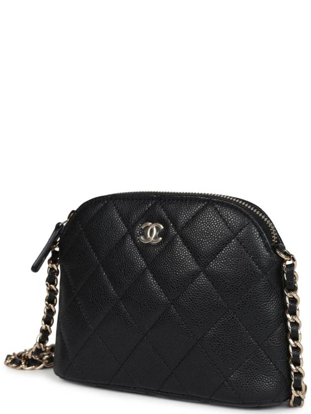 CC Logo Mini Pouch Cross Bag Black Chanel
