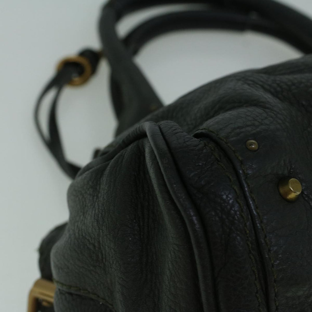 Chloe Paddington Hand Bag Leather Khaki 60289