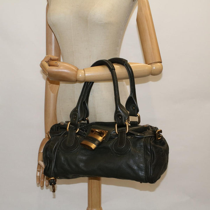 Chloe Paddington Hand Bag Leather Khaki 60289