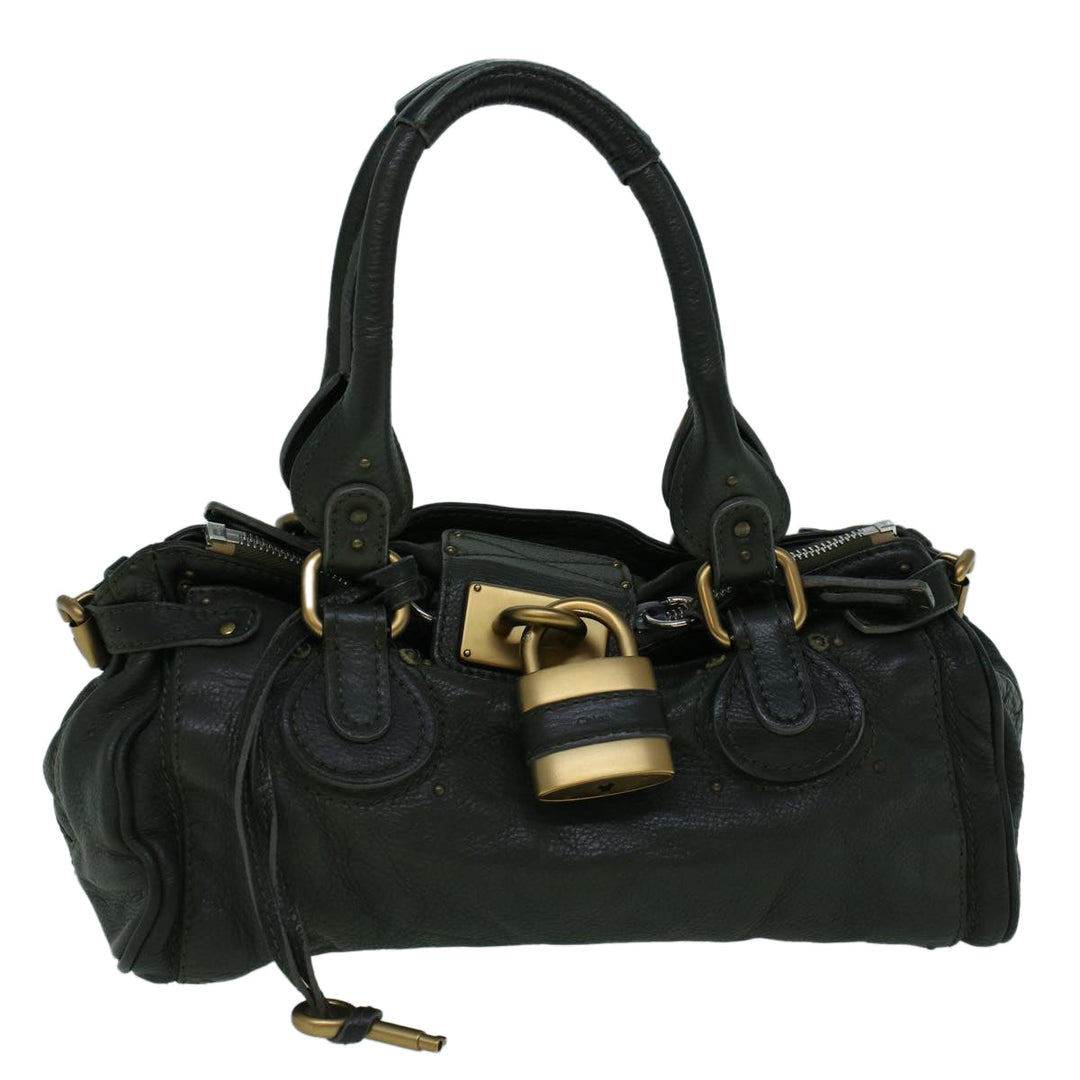 Chloe Paddington Hand Bag Leather Khaki 60289