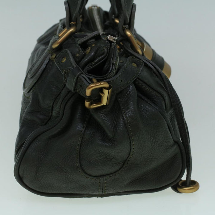 Chloe Paddington Hand Bag Leather Khaki 60289