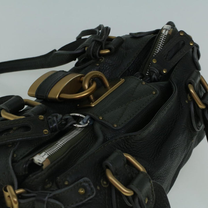 Chloe Paddington Hand Bag Leather Khaki 60289
