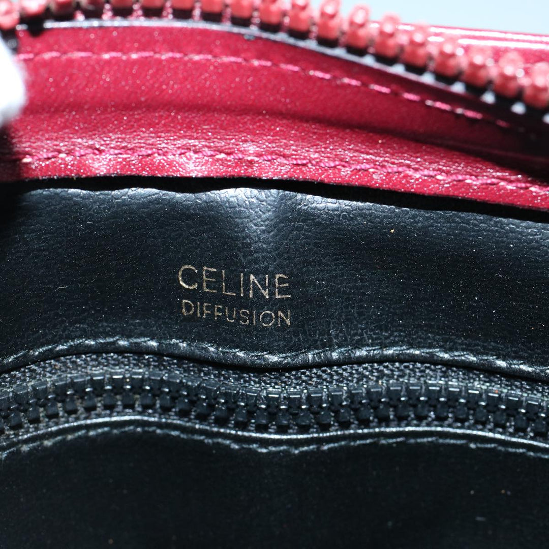 Celine Macadam Canvas Shoulder Bag Suede Bordeaux  60346