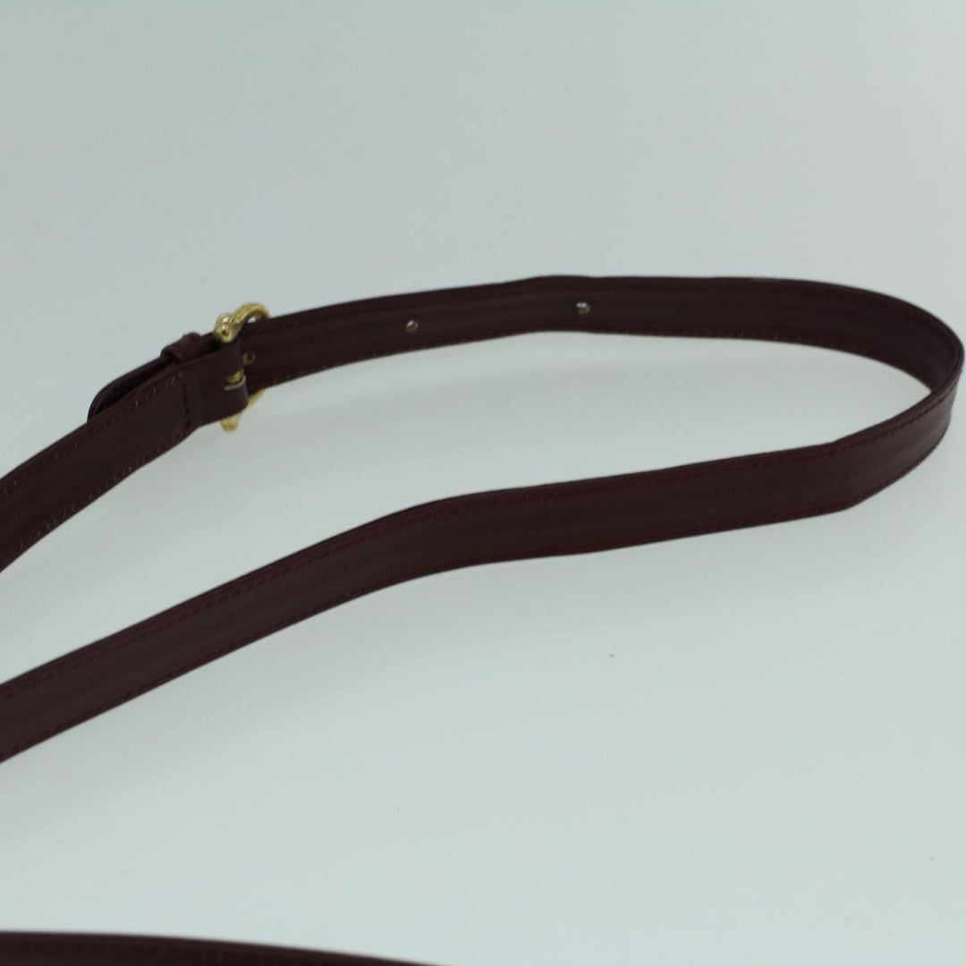 Celine Macadam Canvas Shoulder Bag Suede Bordeaux  60346